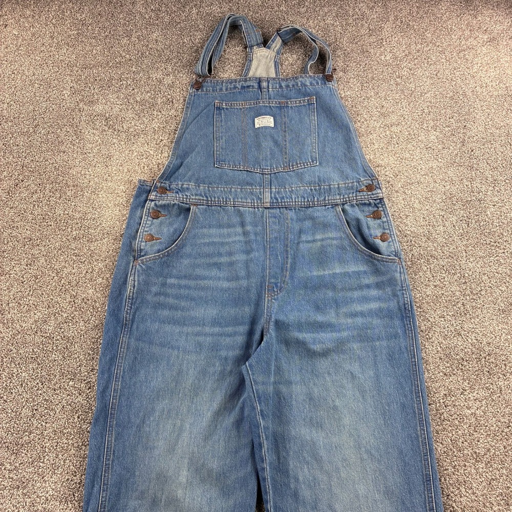 Levi's Premium Overalls Women's XL Blue Cotton Denim Big E Workwear Casual